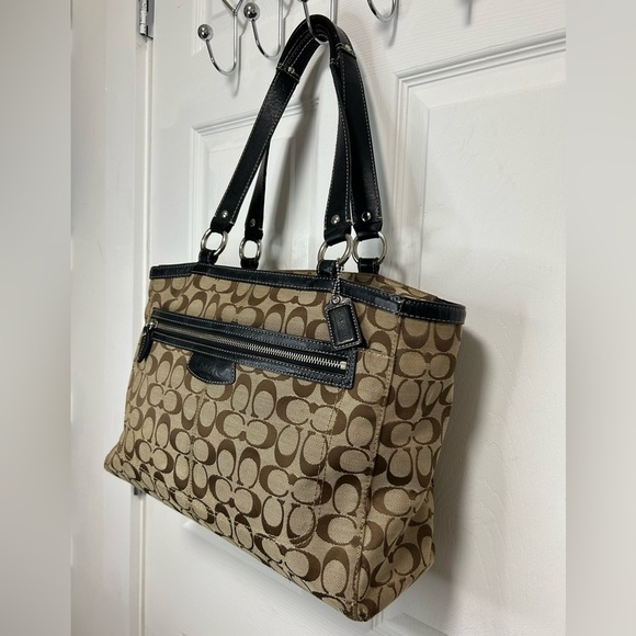 Coach Y2K  Brown and Black Signature Tote - Picture 4 of 12